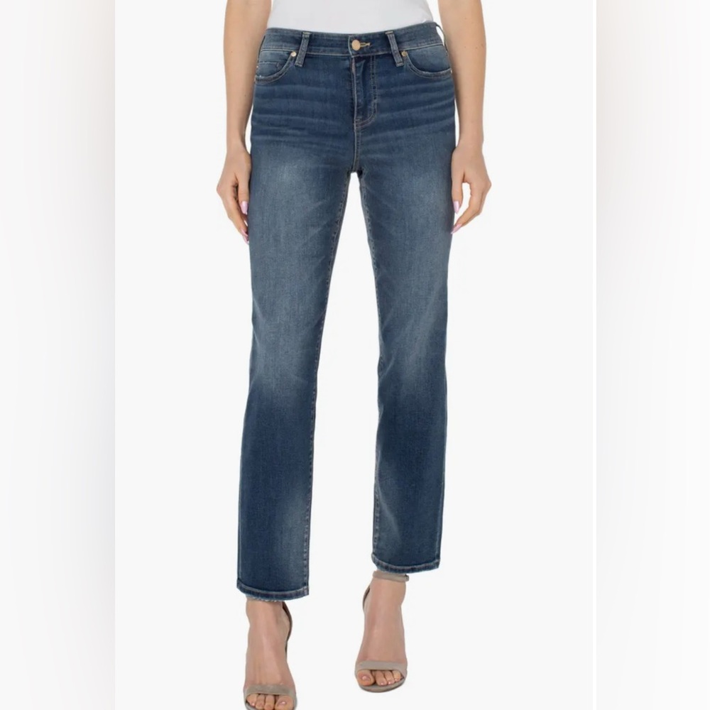 Liverpool Los Angeles Kennedy Straight Leg Distressed Jeans